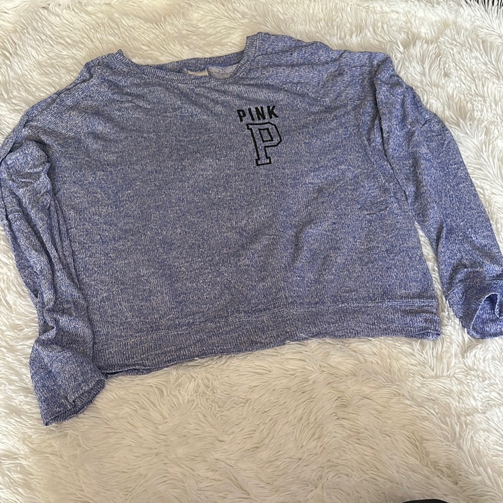 PINK Victoria's Secret Blue Knit Top